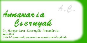 annamaria csernyak business card