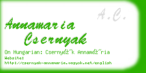 annamaria csernyak business card